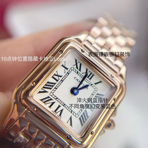 原单品质，Panthère de Cartier 卡地亚猎豹系列 女装中小号表款，朗达瑞士进口石英机芯。316L精钢表壳，小号尺寸（宽22mm 长30mm ）中号尺寸（宽27mm 长37mm ） 商品图10