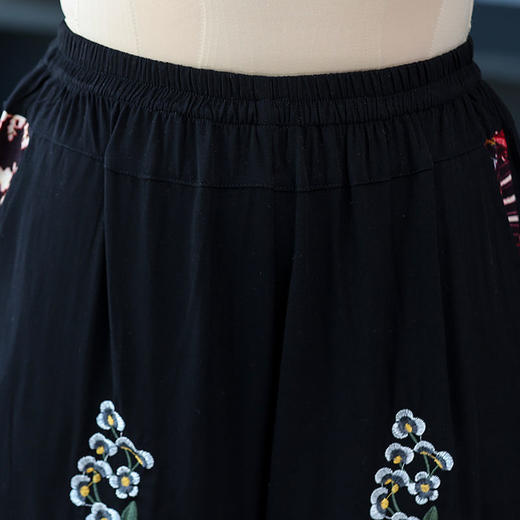 6IXTY-胖妈妈装夏装棉麻套装中老年短袖T恤女加肥加大码两件套 商品图6