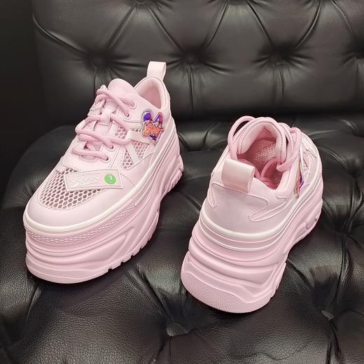 LFGJ 5330 松糕网面透气超轻厚底休闲小白女单鞋 商品图5