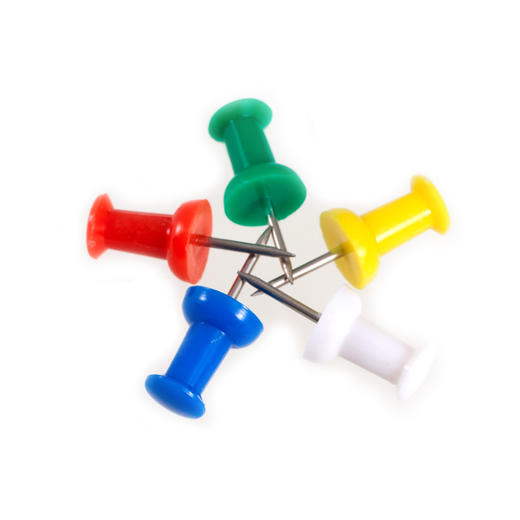 齐心齐心 B3510 彩色工字钉 筒装图钉按钉彩色工字钉装饰可钉墙彩色大头钉子墙钉按钉彩色图钉创意照片墙软木板钉照片多用途筒装 商品图3