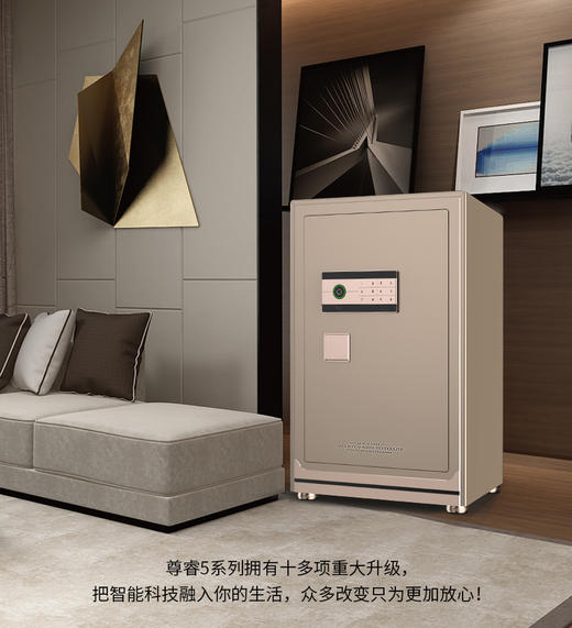 AIPU艾谱智能指纹保险箱家用办公保险柜大型3c认证尊睿指纹电子密码系列入墙全钢高端保险箱 商品图0
