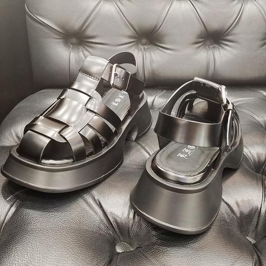 LFGJ 6145  编织罗马凉鞋夏季时尚沙滩厚底包头运动凉鞋 商品图11