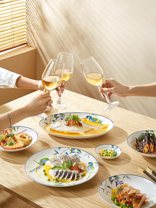 【6F】玛戈隆特 碗碟套装家用创意个性中式网红高端骨瓷餐具套装 礼盒装 商品图0