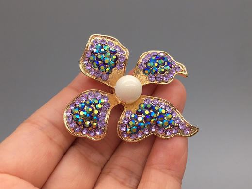 猛犸象牙蝴蝶花胸针 商品图0