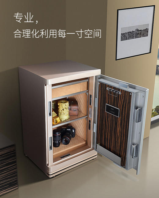 AIPU艾谱保险柜智能指纹家用办公保险箱3c认证铂雅指纹系列大型入墙全钢高端保险柜 商品图2