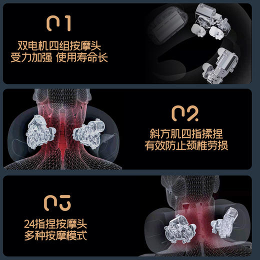 Jastoo杰斯通颈椎按摩器 | 多功能揉捏 家用颈部按摩仪 颈椎神器 按摩枕 商品图5