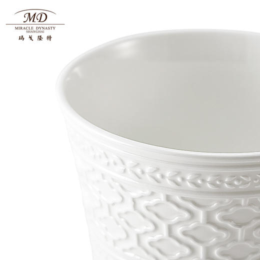 【6F】玛戈隆特 纯白浮雕陶瓷马克杯 家用水杯情侣北欧欧式奢华牛奶杯子 商品图2