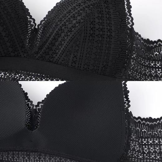 安莉芳法式bralette蕾丝无钢圈文胸女士上薄下厚美背内衣EB00483 商品图4