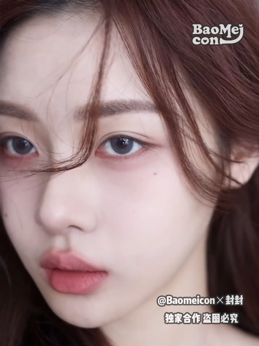 【已售罄】BAOMEICON·年抛 冰茶烟灰 14.0. <封封同款>通透清冷感｜低饱和易碎妆   韩国进口年抛<一副两片>