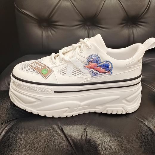 LFGJ 5330 松糕网面透气超轻厚底休闲小白女单鞋 商品图6