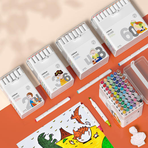 弥鹿mideer儿童水性双头马克笔-36色 商品图2