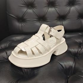 LFGJ 6145  编织罗马凉鞋夏季时尚沙滩厚底包头运动凉鞋