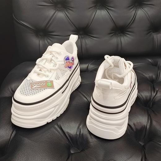 LFGJ 5330 松糕网面透气超轻厚底休闲小白女单鞋 商品图11