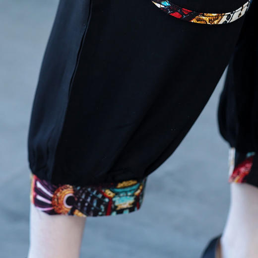 6IXTY-胖妈妈装夏装棉麻套装中老年短袖T恤女加肥加大码两件套 商品图8