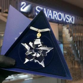 半价！Swarovski 2021年度版圣诞节透明水晶挂饰