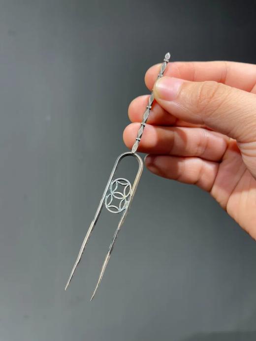 纯银双钱纹果叉，顺丰包邮 商品图8