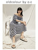 oldcolour【盛夏·胶囊系列】横条纹连衣裙夏一字领高腰设计BO23101127B 商品缩略图3