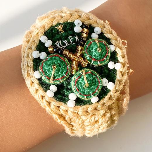预售|纯手工饰品 毛线编织手表网红礼物 绿色款（不含盒子） .潮快闪[福利品] 商品图1