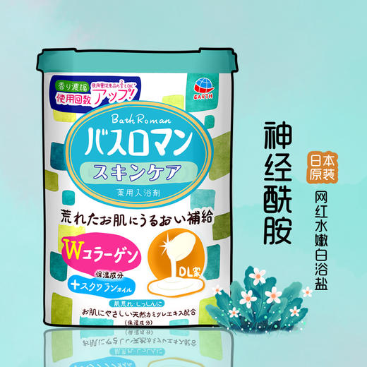 日本直邮 巴斯洛漫浴盐（神经酰胺）去鸡皮去角质600g/瓶 商品图0