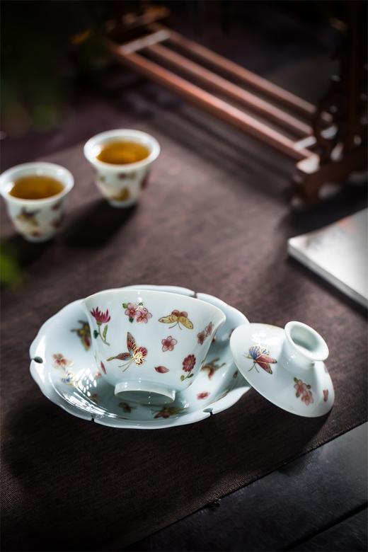 【蝶恋花香，千古流芳】粉彩描金蝶恋花品茗套组，景德镇重工手作，名匠新作，浪漫美好 商品图3