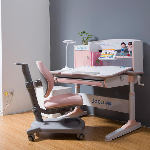 卓酷（JOCU）新款智慧系列微星面学习桌儿童书桌小学生写字桌可升降家用 商品图1