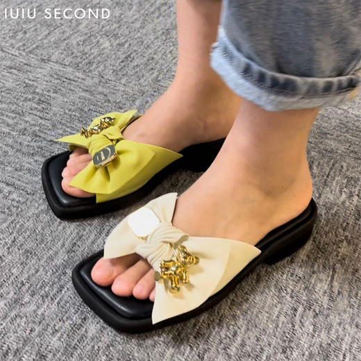 IUIU SECOND 2022夏新款甜美柔软小熊凉拖鞋U22BJ24751 商品图3