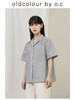oldcolour【盛夏·胶囊系列】短袖衬衫女2022夏季竖条纹简约设计BO23011120B 商品缩略图3