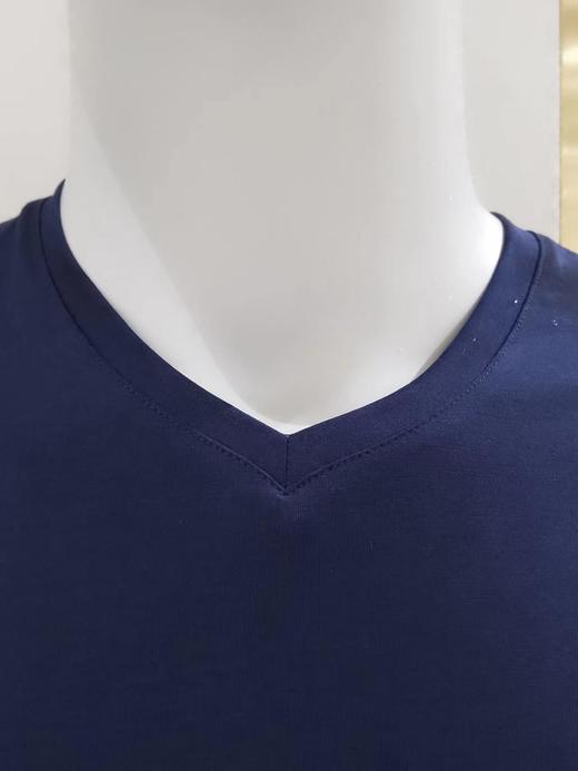 布莘保罗男装V字领纯色短袖 商品图1