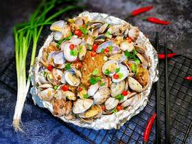 锡纸烤花甲粉丝