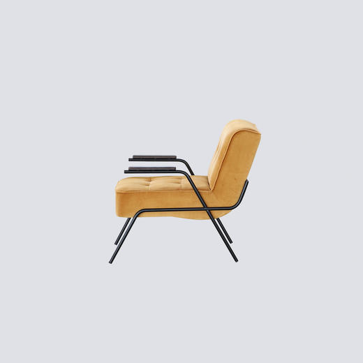 NS家居nsfurniture软包布艺PU拼接金属扶手椅单人沙发休闲椅NSAC-3200 商品图13