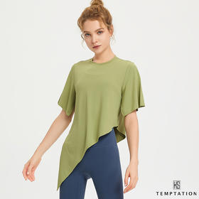 优选丨日本KS Temptation 宽松遮肉透气速干运动短袖 吸湿透气，柔软舒适 修身显瘦 收腰显高 时尚个性 运动休闲【YD131】