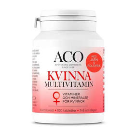[瑞典]ACO女性维生素矿物质复合片 100粒 ACO Kvinna 100 tabletter