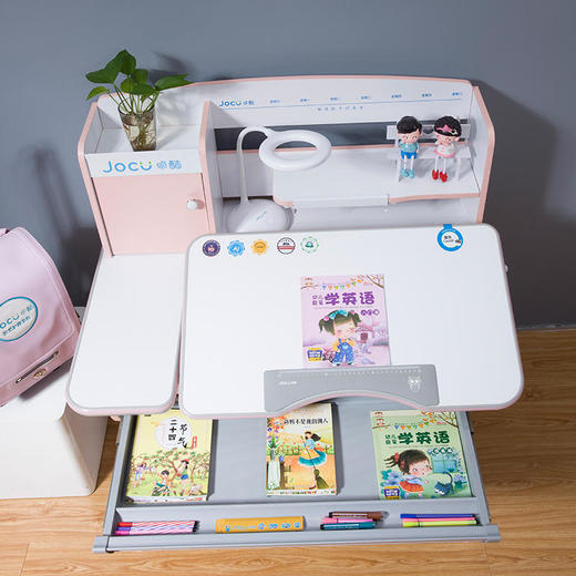 卓酷（JOCU）新款智慧系列微星面学习桌儿童书桌小学生写字桌可升降家用 商品图2