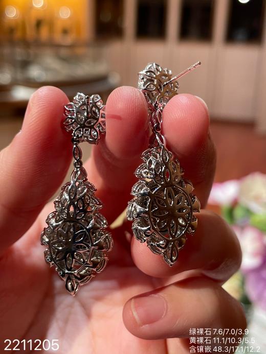 2211205，老坑艳绿+黄翡蛋面耳坠，具体价格微信咨询。 商品图8