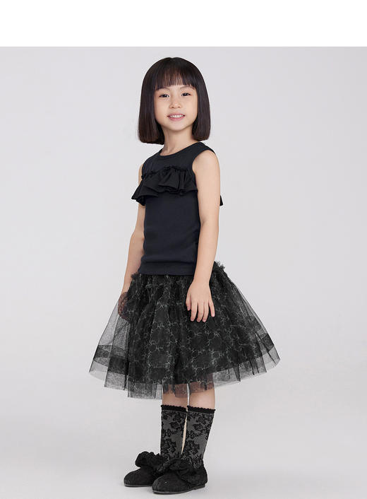 22年夏季新款儿童女童圆领弹性舒适背心 1M5000010 商品图3