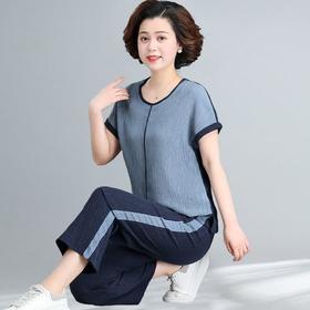 MQ-1851-223夏装套装女短袖t恤上衣服两件套2022新款