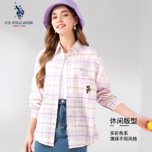 （X）【自营】U.S.POLO 女衬衫 US22CS1218 商品图2