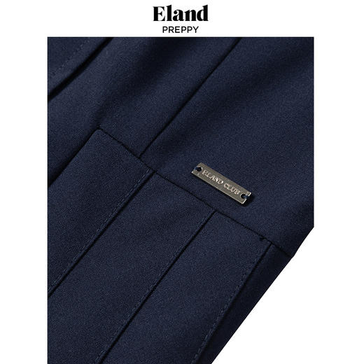 ELAND依恋2022年夏款假二件套领结百褶连衣裙EEOWC25H8M 商品图3