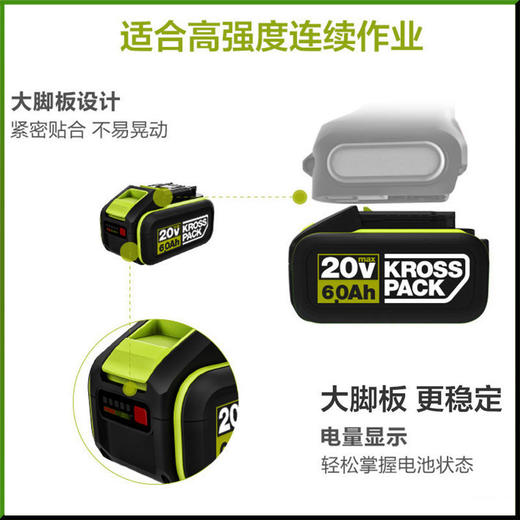 威克士20V电池4.0电动扳手5.0电圆锯6.0锂电池充电器快充双充座充 商品图2