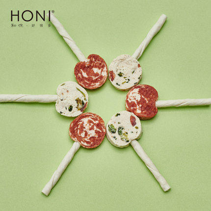 HONI和你 冻干鳕鱼棒棒糖+牛肉棒棒糖 宠物猫咪狗零食逗猫逗狗神器磨牙洁牙棒 商品图1