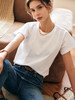 OLrain法式高级穿搭白色短袖t恤女夏季222新款显瘦刺绣打底上衣 商品缩略图3
