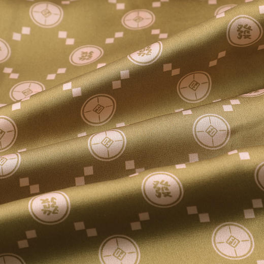 芬狄诗女士国潮时尚印花宽松直筒裤丝滑缎面家居裤可外穿FL00302 商品图2