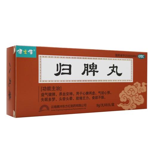 健之佳,归脾丸【9g/丸*8丸/盒】云南腾冲东方红 商品图1