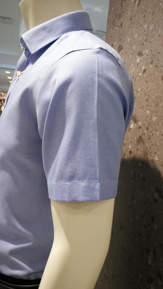 美尔雅男装蓝色暗格纹商务短衬 商品图3