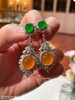 2211205，老坑艳绿+黄翡蛋面耳坠，具体价格微信咨询。 商品缩略图2