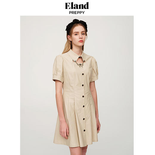 ELAND依恋2022年夏款百搭梭织显瘦衬衣连衣裙EEOWC25N1C 商品图1
