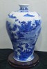 柴窑青花康熙山水梅瓶 商品缩略图0