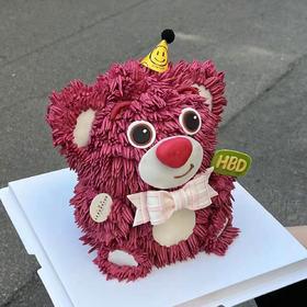 立体草莓熊·奶油霜蛋糕