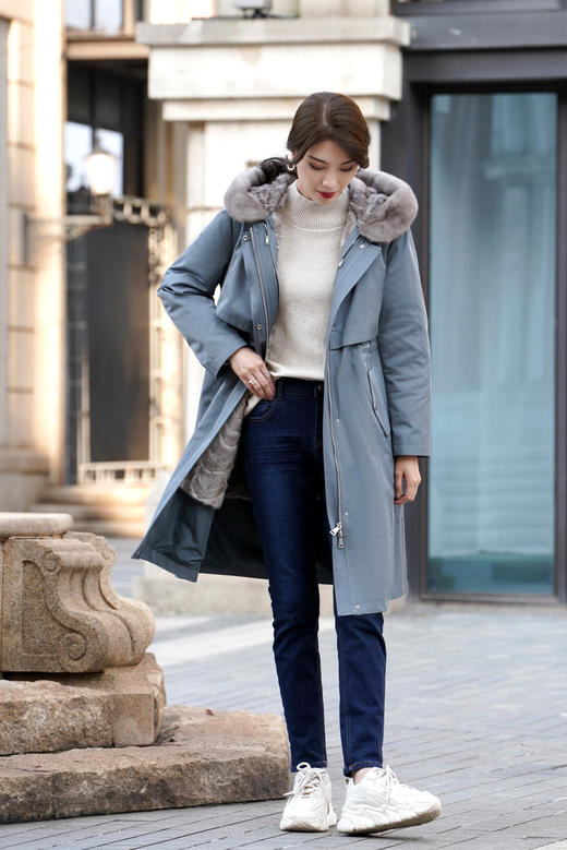 【囤一件暖十年的派克服】【热销400+】【温暖魔法师水貂派克】臣禾【水貂毛内胆/毛领90白鸭绒】连帽皮草外套9224250137现货 商品图8