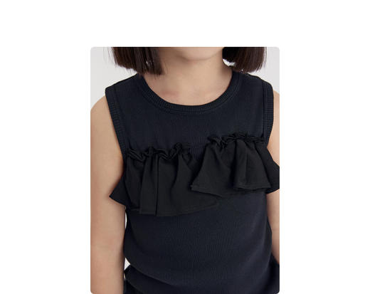 22年夏季新款儿童女童圆领弹性舒适背心 1M5000010 商品图4